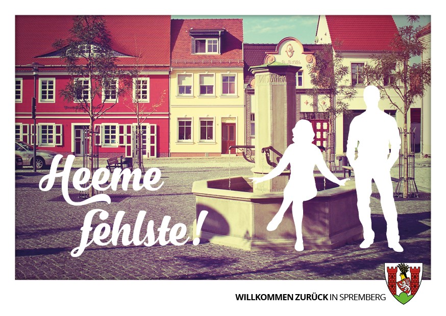 
Die Spremberger Rückkehrerporstkarte zeigt: hier fehlt was. (Quelle: Stadt Spremberg)
